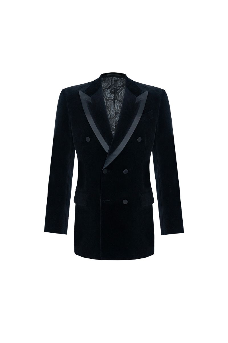 Black Velvet Biella Tailored Dinner Jacket
