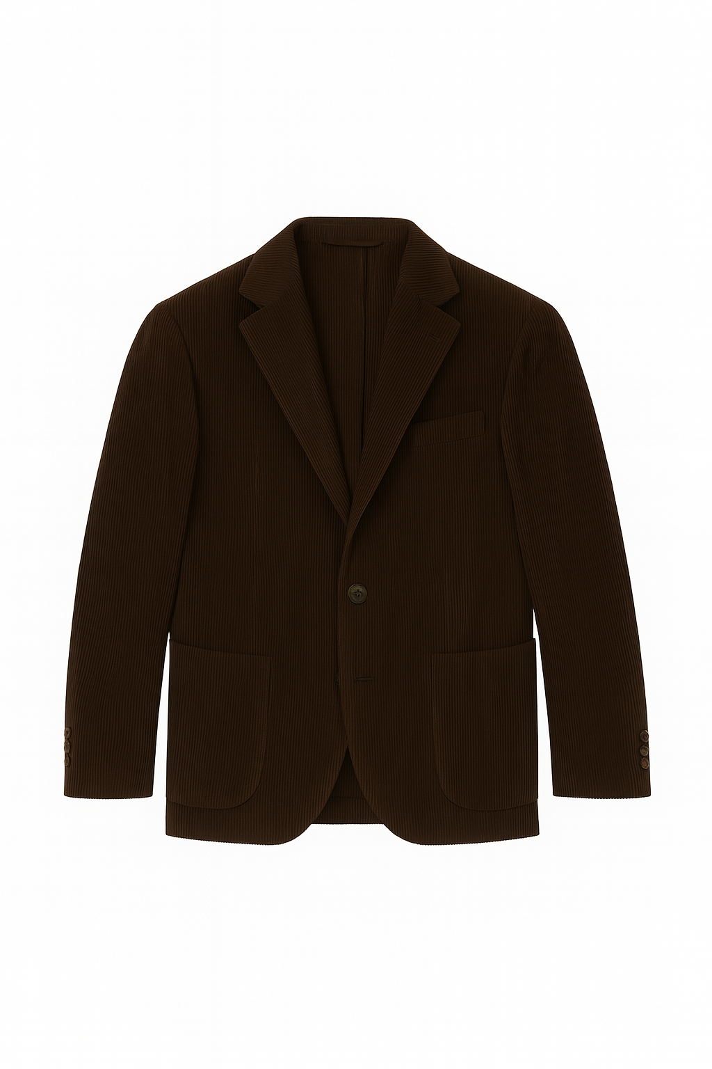 Dark Brown Corduroy Biella Tailored Jacket