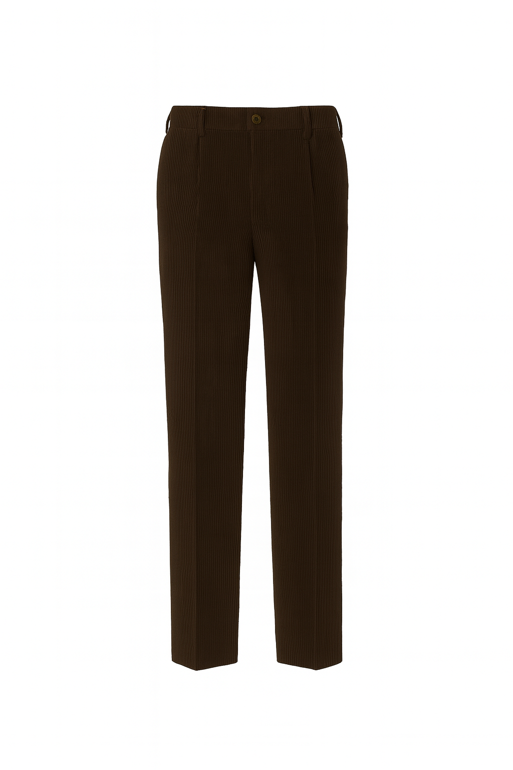 Dark Brown Corduroy Tailored Trousers
